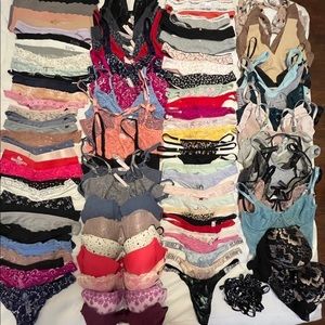HUGE VS/PINK BRA/UNDERWEAR 100+ ITEM LOT 34/36 D/DD